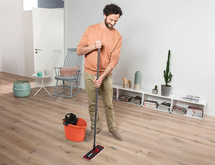Vileda ULTRAMAX 2in1 Bodenwischer Komplett Set, Wischmopp mit Stiel, Mikrofaser-Bezug und Eimer mit