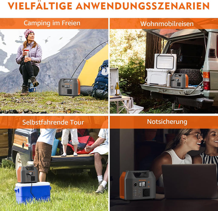 SinKeu Tragbare Powerstation 296WH, Solar Generator mit 230V 300W Reine Sinuswelle AC Steckdose,12V