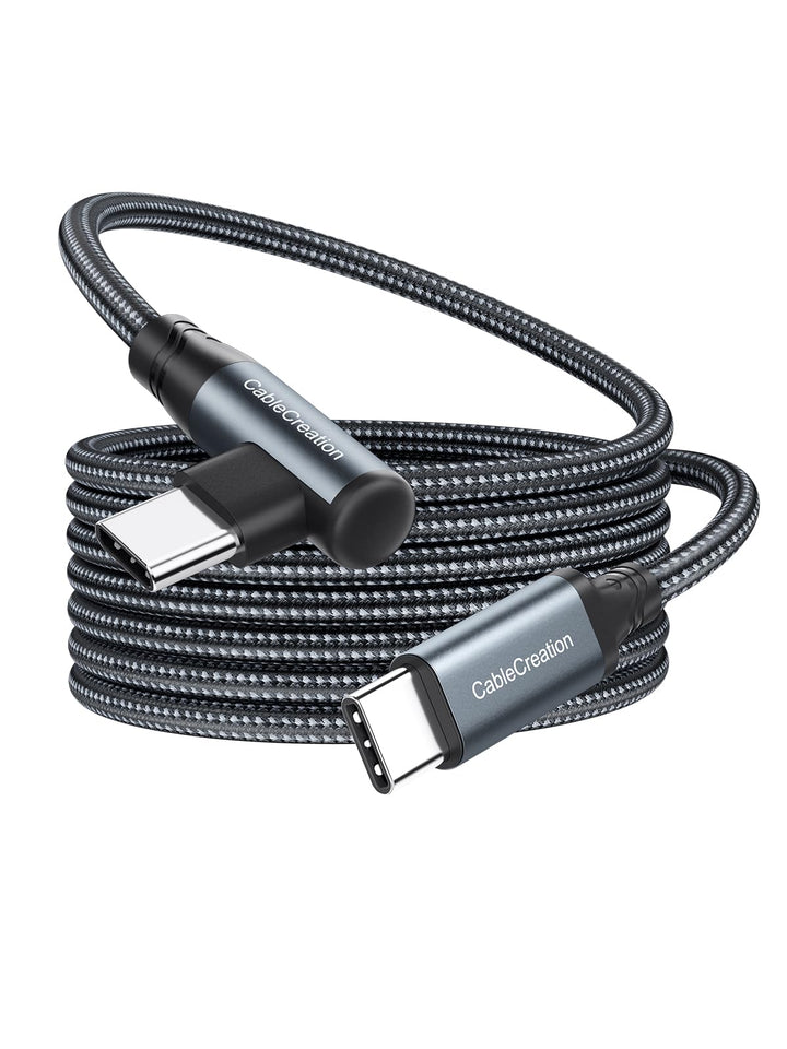 CableCreation USB C zu USB C Kabel, 6.6ft USB C Ladekabel mit 90 Grad Winkel Ende 100W USB C Kabel N