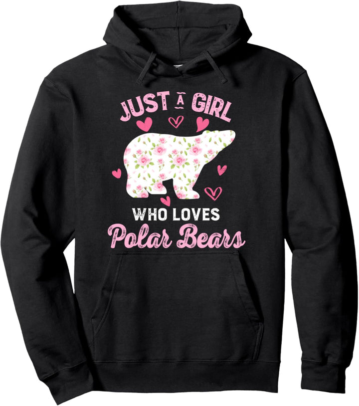 Nur ein Mädchen, das Eisbären Shirt Bär Silhouette Geschenk Pullover Hoodie