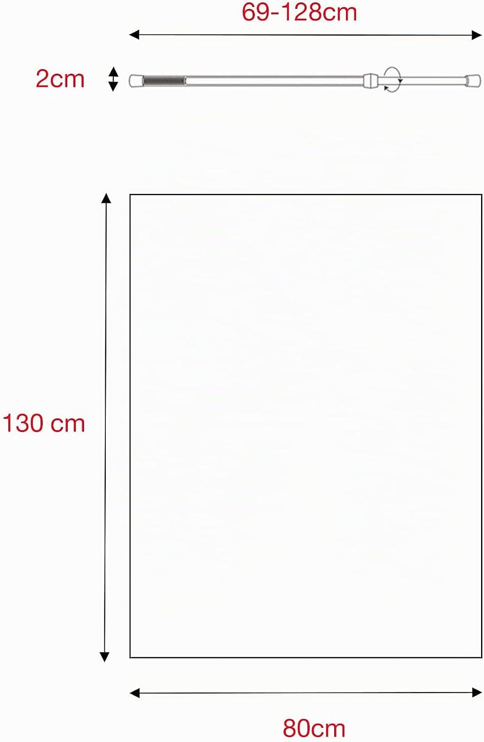 CoolChange Japanischer Türvorhang | 80x130cm | Inkl. Spannstange | Tür Noren aus Stoff | Motiv: Ukiy