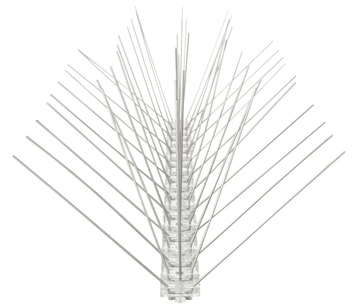 Profi Edelstahl Taubenspikes 5 Reihig - Effektive Taubenabwehr- Vogelabwehr Kunststoffleiste Spikes
