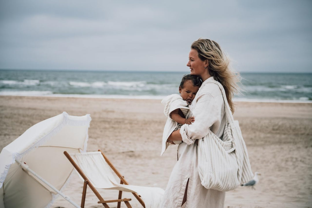 Koeka Wickeltasche - Mom Bag - Windeltasche - Grosse Kapazität - Playa - Frottee - Bio-baumwolle - B