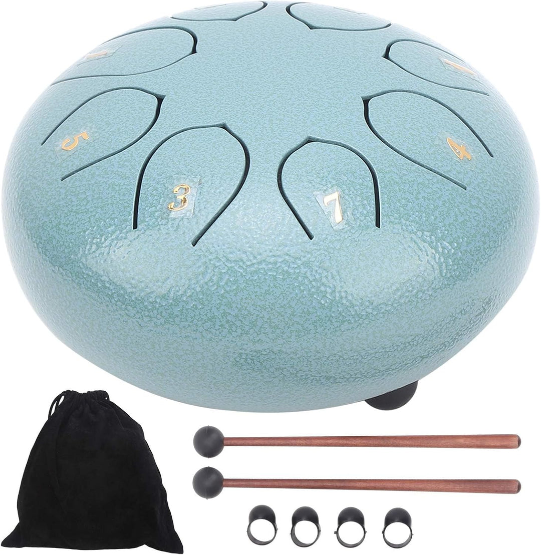 Steel Tongue Drum Kit, 6 Zoll 8 Note Tongue Drum für Kinder mit Schlägeln und Stofftasche für Yoga-M