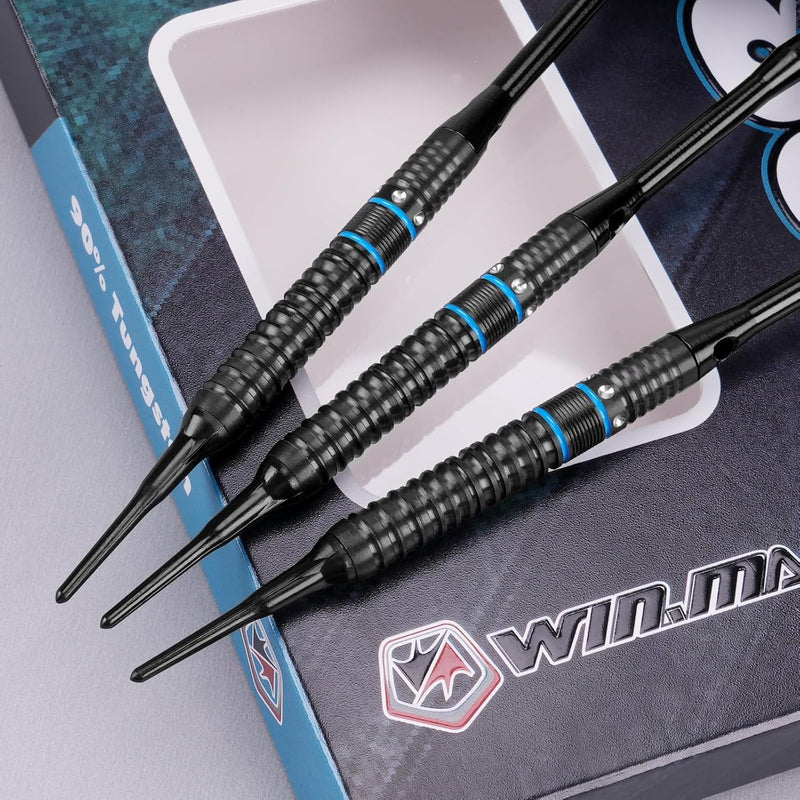 WIN.MAX Dartpfeile 90% Tungsten 3 Stück 90% Wolfram 16-18 Gramm Dart professionelle Soft-Dartpfeile