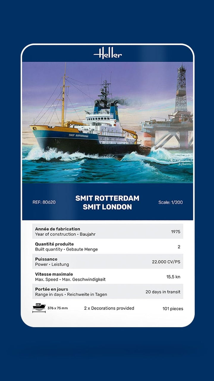 Heller 80620 Modellbausatz Hochseeschlepper Smit Rotterdam