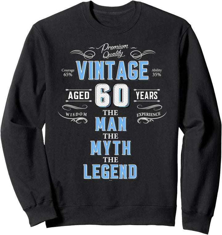 Vintage 60 Geburtstag Geschenk für Männer im Alter von 60 Jahren Sweatshirt
