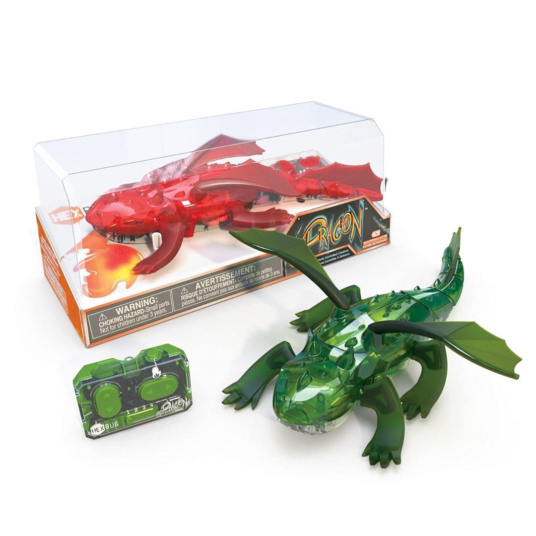 Hexbug 409-6847 Fernbedienung Drache – wiederaufladbares Spielzeug für Kinder – verstellbare Roboter