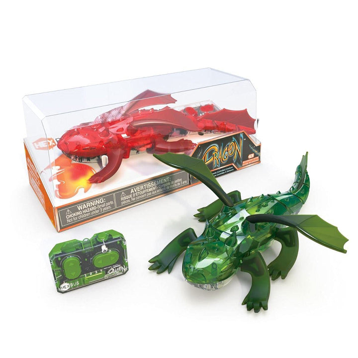 Hexbug 409-6847 Fernbedienung Drache – wiederaufladbares Spielzeug für Kinder – verstellbare Roboter