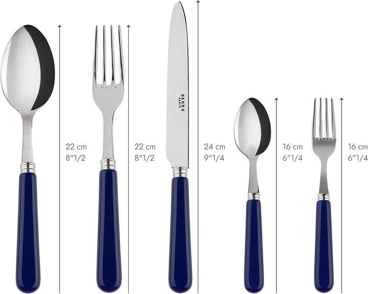 SABRE PARIS - Tafelbesteck-Set, 5-teilig - Pop - Messer, Gabel, Esslöffel, Teelöffel &amp; Kuchengabel -