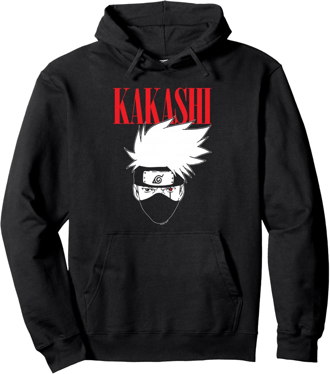 Naruto Kakashi Tall Logo Pullover Hoodie