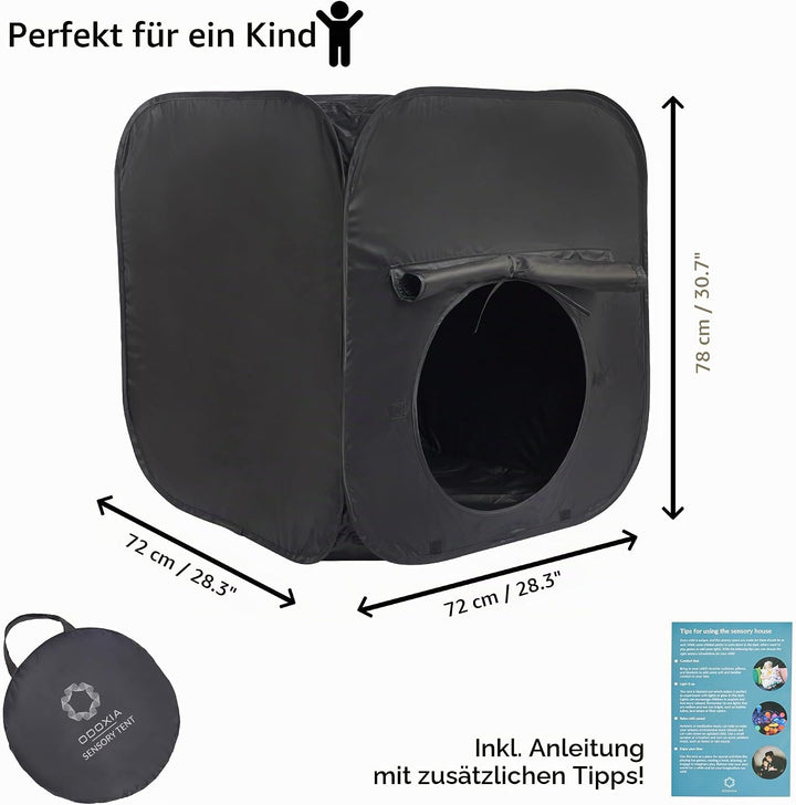 Sensorisches Zelt für Kinder | Mini Zelt Blackout - Verdunkelung zur Beruhigung | Zelt Verdunkelung