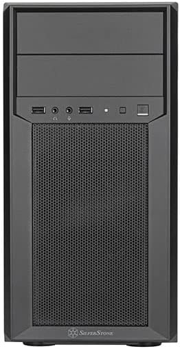 Silverstone SST-FA313-B Kompaktes Micro-ATX-Tower-Gehäuse, EIN vorinstallierter hinterer 120-mm-Lüft