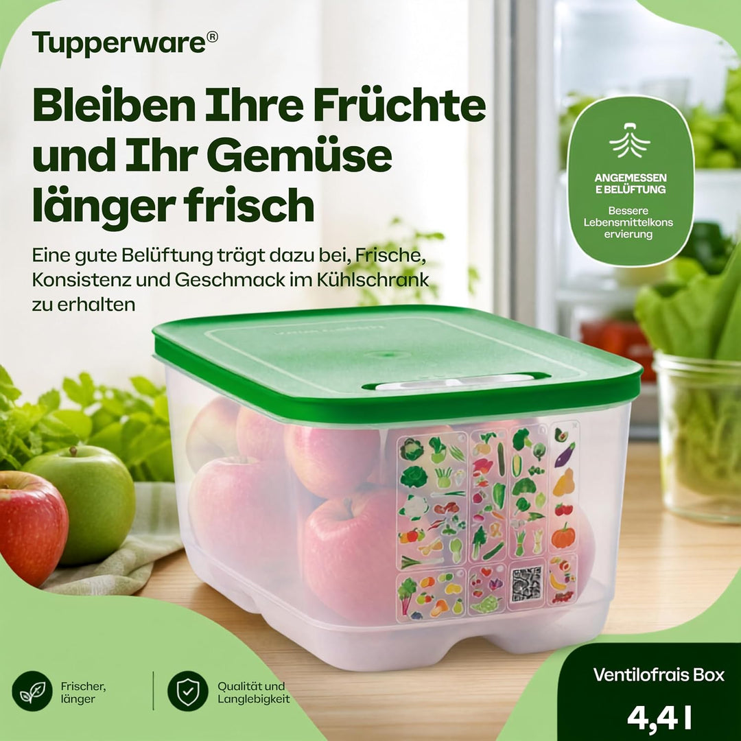 TUPPERWARE Kühlschrank 4,4L dunkelgrün KlimaOase hoch PrimaKlima A183 Klimakönig 10304