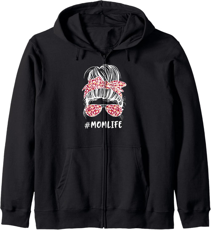 Momlife Damen, cooles Mädchen #Momlife Leopard Sommer Kapuzenjacke