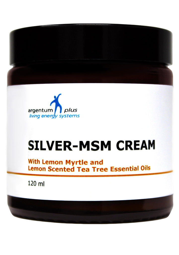 Silber-MSM Crème mit Zitronenmyrte und Zitronen Teebaum essentiellen Ölen - 120 ml