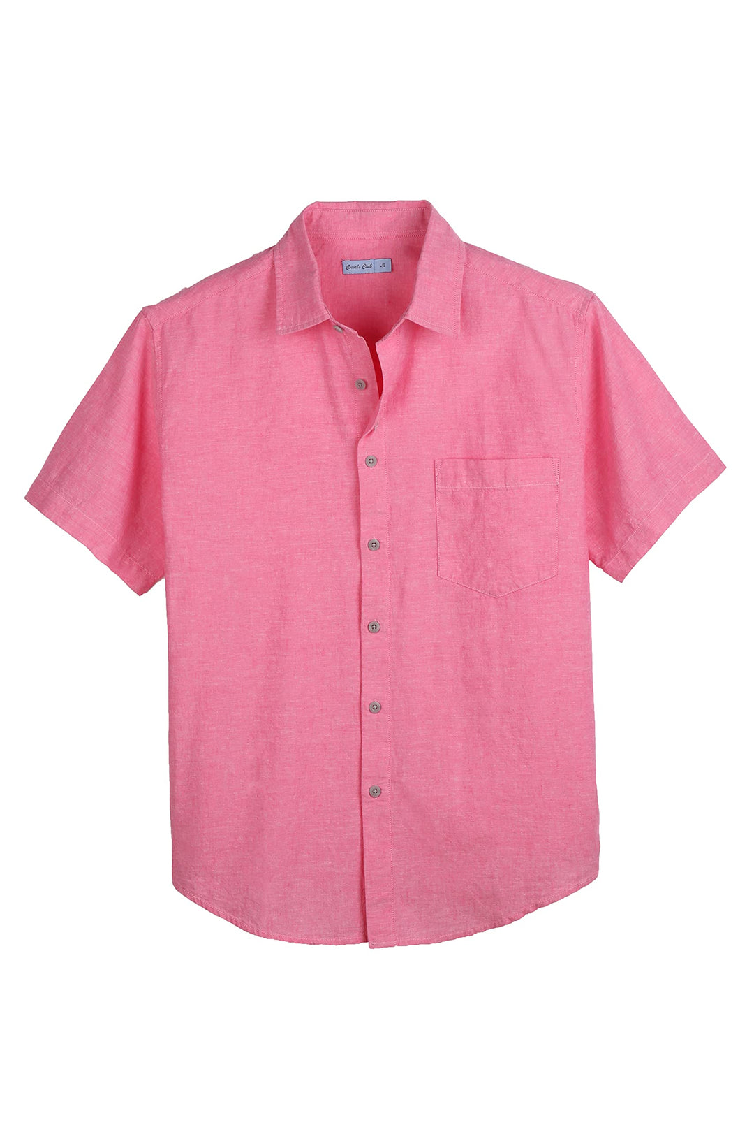 Coevals Club Herren Lässige Leinenhemd Freizeithemd Businesshemd Sommer Kurzarm Regular Fit Hemd, S