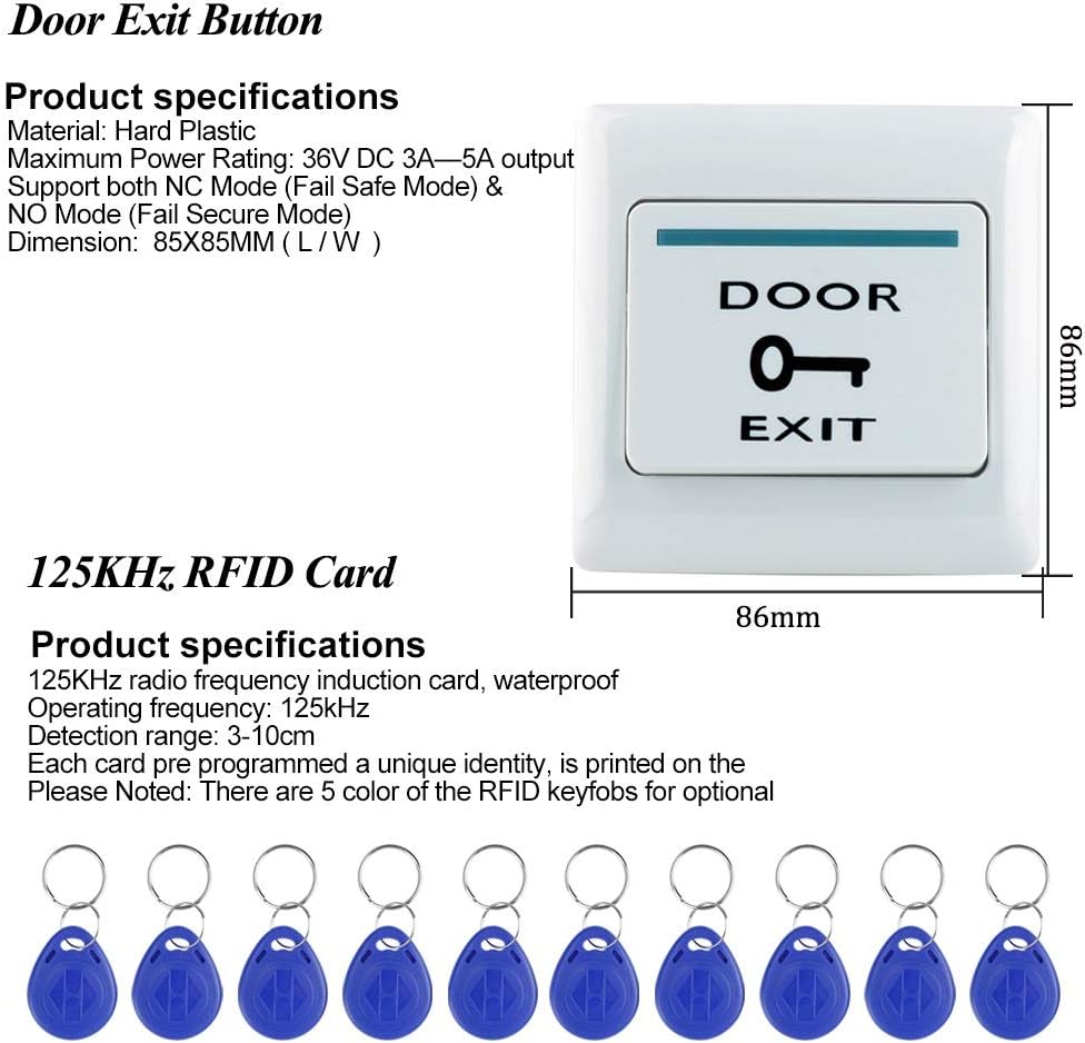 LIBO Voll Zugriffs Kontroll System Metall RFID Zugriffs Kontroll Tastatur 1000 Benutzer DC12V Elektr