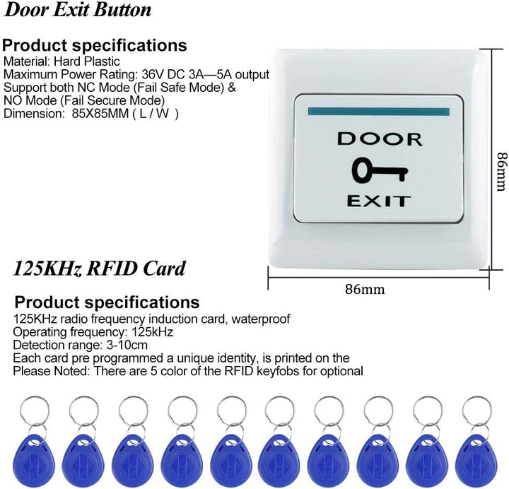 LIBO Voll Zugriffs Kontroll System Metall RFID Zugriffs Kontroll Tastatur 1000 Benutzer DC12V Elektr