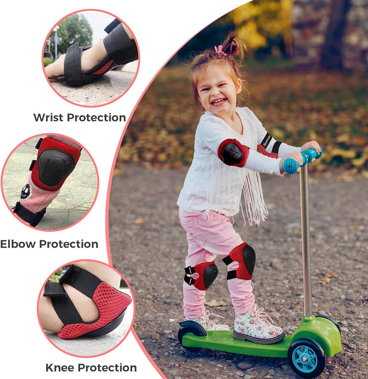 Knieschoner Kinder Schoner Inliner Protektoren: [6er Set] Schützer Inline Skates Kinder Knieschützer