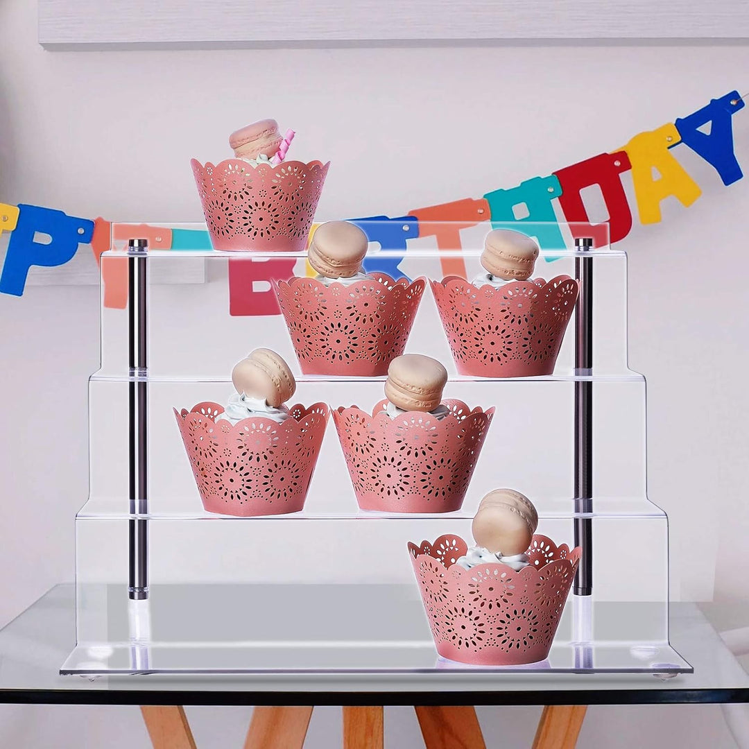 LileZbox Acryl-Display-Riser-Regal für Pops-Figuren, klarer grosser 4-Stufen-Display-Ständer zum Prä