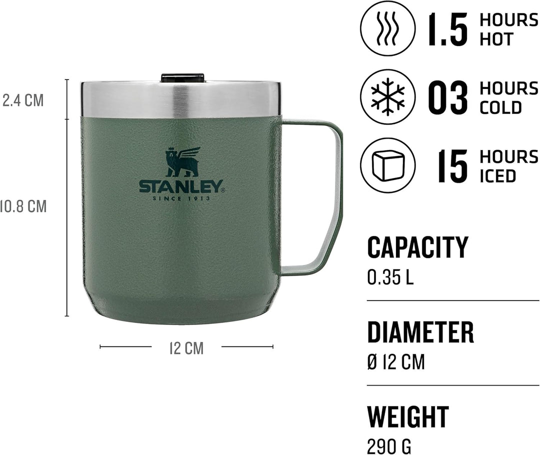STANLEY 1913 Camp Mug becher 354 ml mit Perfect Brew Pour Over Set - Hält 1.5 Stunden Heiss - 3 Stun