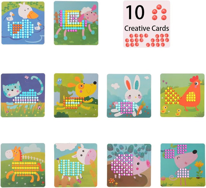 RANJIMA Mosaik Steckspiel, Mosaik Bastelset Kinder, Steckspiel ab 3 4 5 Jahre,Mosaik Steckspiel Pegb