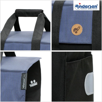 Andersen Einkaufstrolley Royal Aluminium-Gestell klappbar mit Metallspeichen-Rad Ø 25cm und 43 Liter