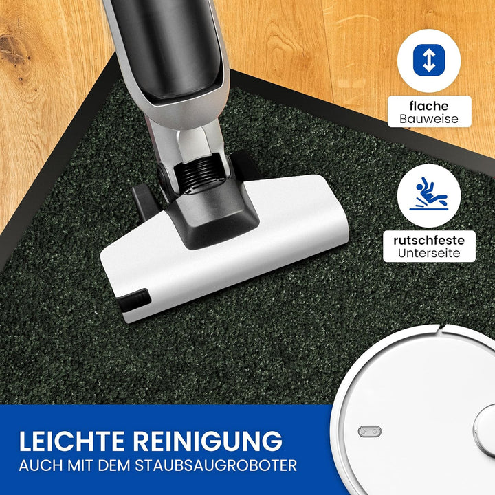 Gentle North Hochwertige Fussmatte grün 60x80 gross für Innen & Aussen - Schmutzfangmatte rutschfest