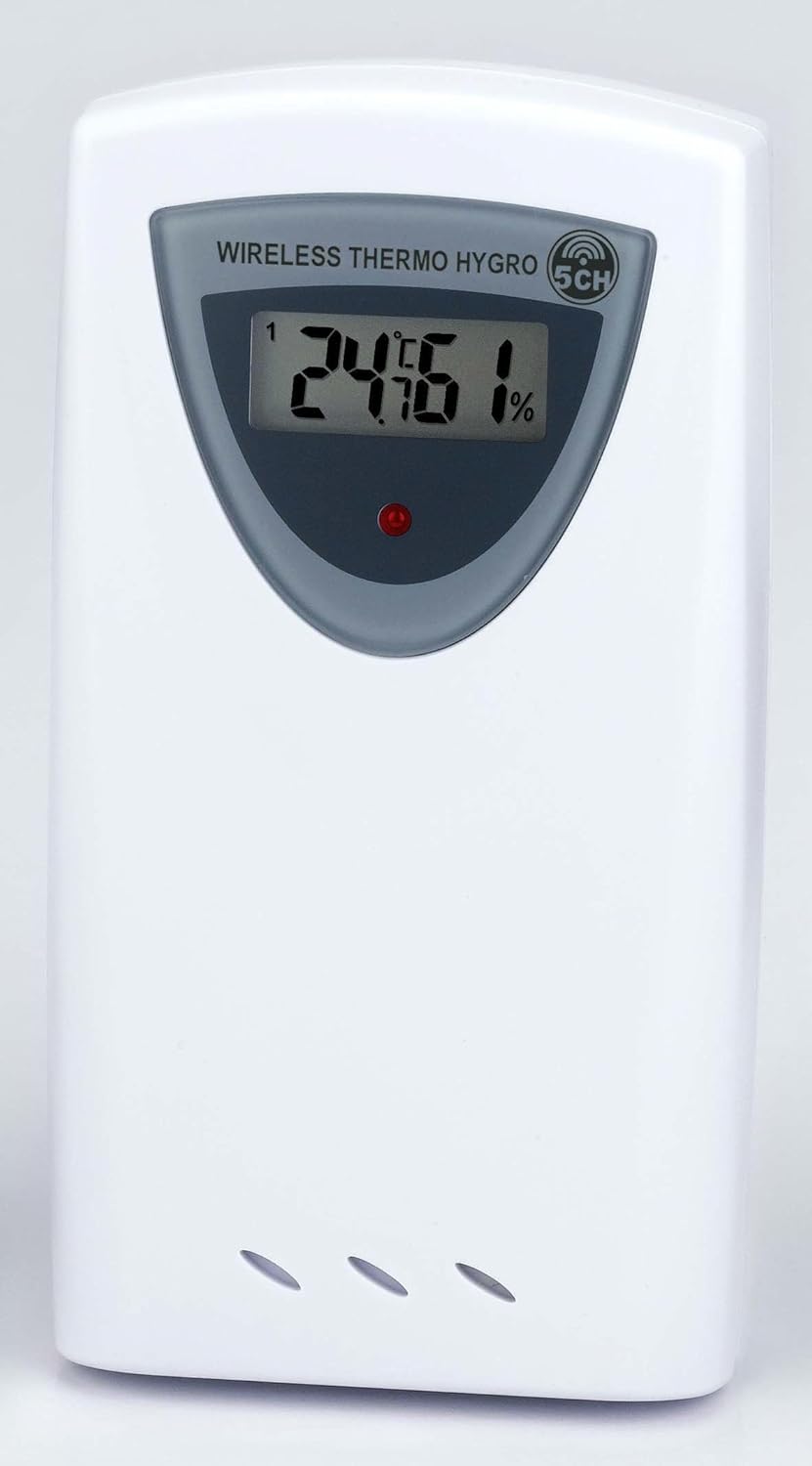 Bresser Funkwetterstation Thermo/Hygro Sensor 5 Kanal 433 Mhz Frequenz für Temperatur- und Luftfeuch