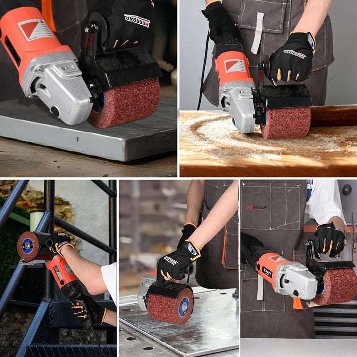 Schleifwalze Bürste, Nylonbürste 180 Körnung Schleifrolle Bürste Polierbürste zum Holzverarbeitung S