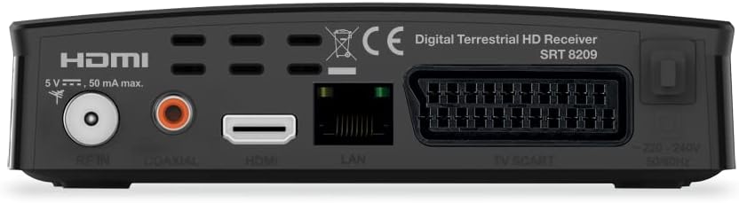 Strong SRT 8209 Digitaler HD-Receiver (DVB-T2, HDMI, USB Recorder, SCART, HEVC) schwarz