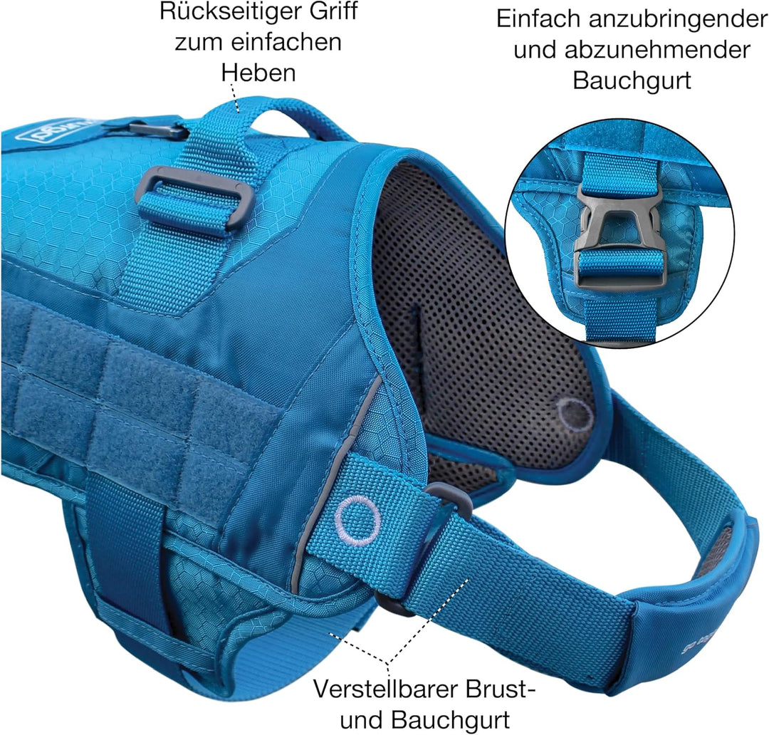 Kurgo RSG Townie Hundegeschirr, Einfaches Anlegen und Abnehmen, Einstellbare Brust- und Bauchgurte,