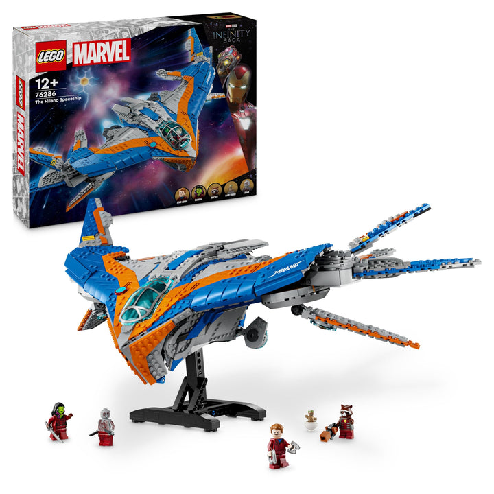 LEGO Marvel Guardians of The Galaxy: Die Milano, baubares Raumschiff-Modell mit 4 Superhelden-Minifi