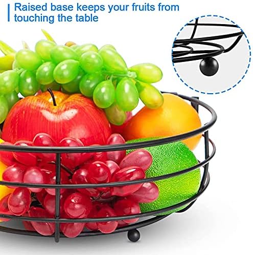 2 Stöckig Obstkorb mit Bananenhalter, Stehend Täglicher Küche moderne Obstschale, praktischer Obstkö