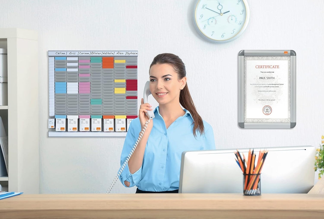 Nobo 1900412 Kartentafel-Zubehör Rahmenprofil für Stecksystem, Index 20, 2 Stück, Index 20