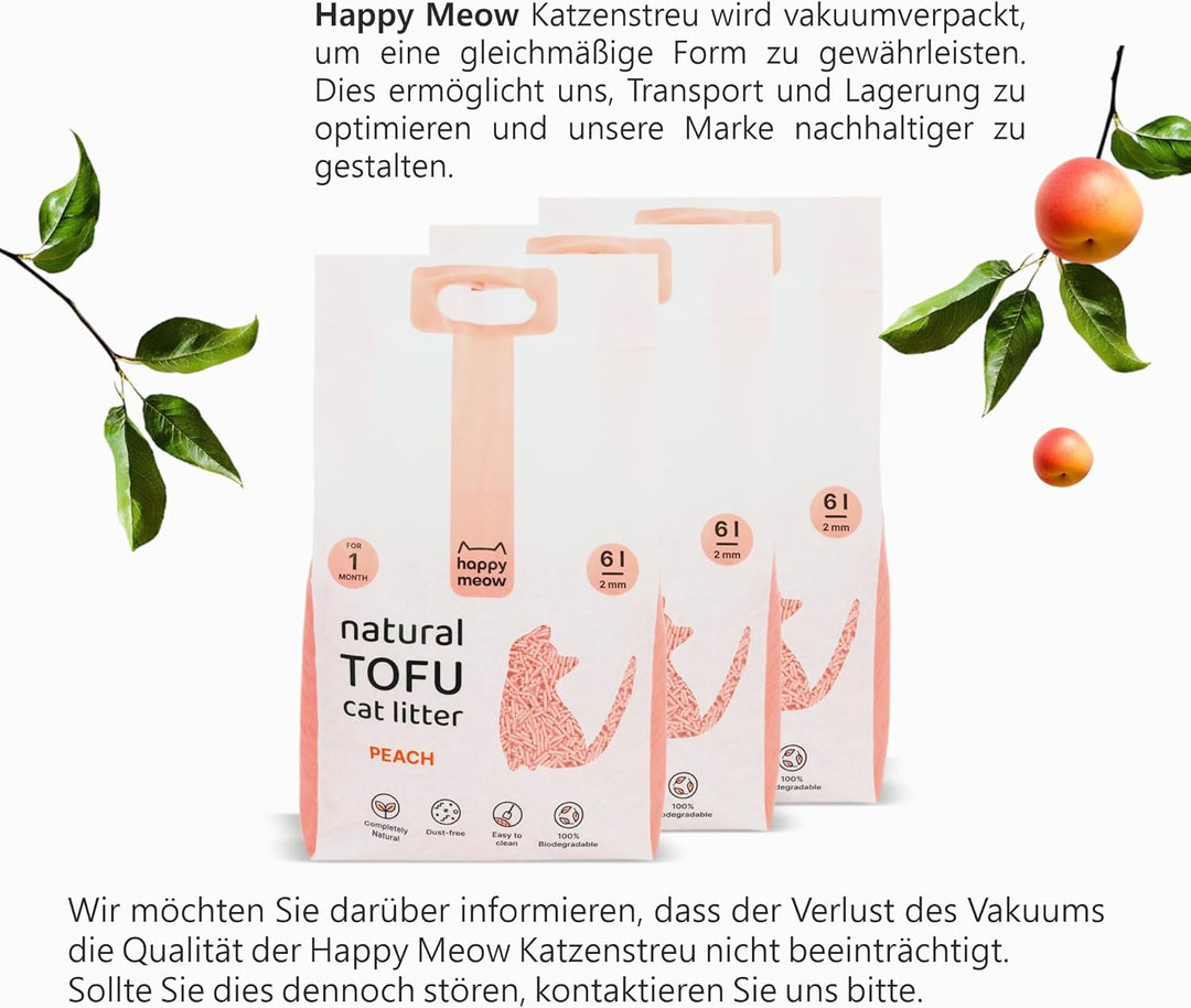 Tofu-Katzenstreu für Katzen (18L/7,5Kg) - Natürlich und biologisch abbaubar - Sofort klumpend, staub