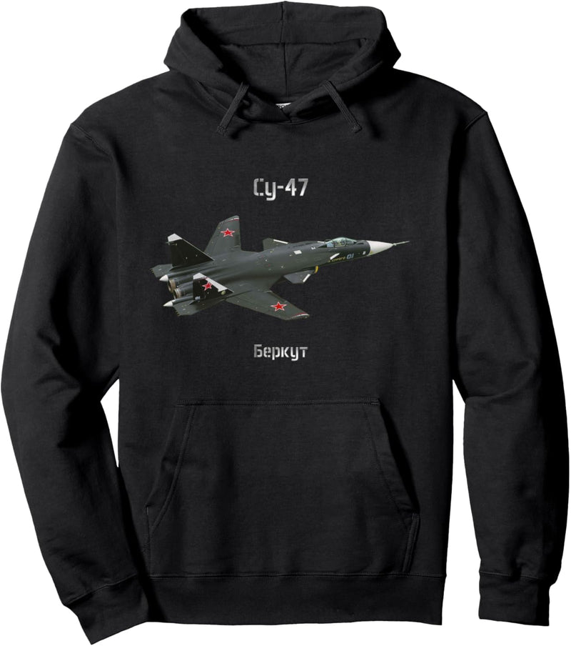 Russisches Flugzeug Experimental SU-47 Berkut (Steinadler) Pullover Hoodie