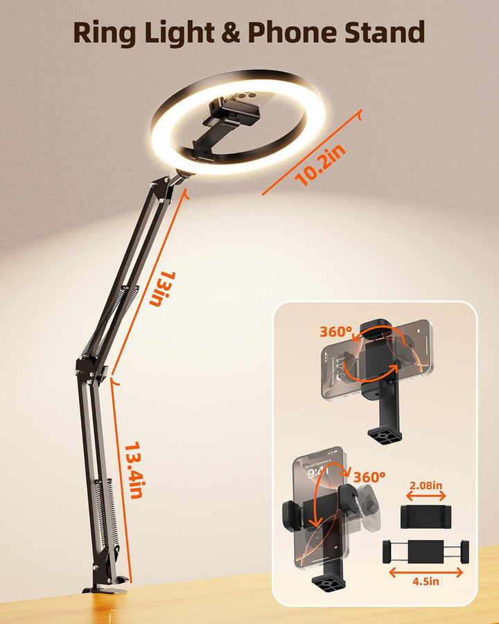 LUXSURE 10" Ringlicht mit Stativ, Flexibles Handy Stativ Ringlicht – ideal für die Erstellung von In