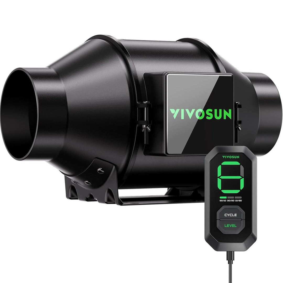 VIVOSUN AeroZesh G4 Rohrventilator 100 mm, EC-Abluftventilator 331 m³/h mit PWM-Steuerung & E12-Gesc