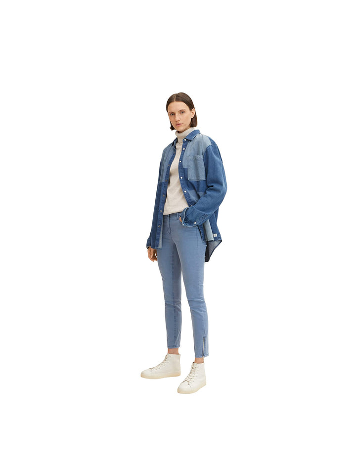 TOM TAILOR Damen Alexa skinny fit trousers, 36W / 30L 10904 - Stormy Sea Blue