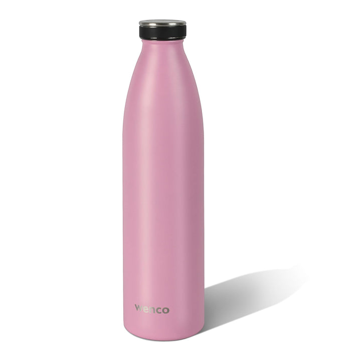 wenco Trinkflasche Edelstahl 1l / 1000ml isoliert und auslaufsicher für kalte und heisse Getränke au