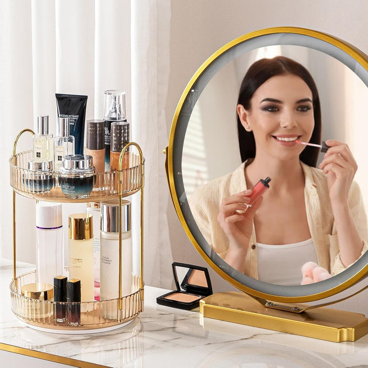 CESTATIVO Make Up Organizer, 360° Drehbar Kosmetik Organizer, Beauty Organizer, Hautpflege Organizer