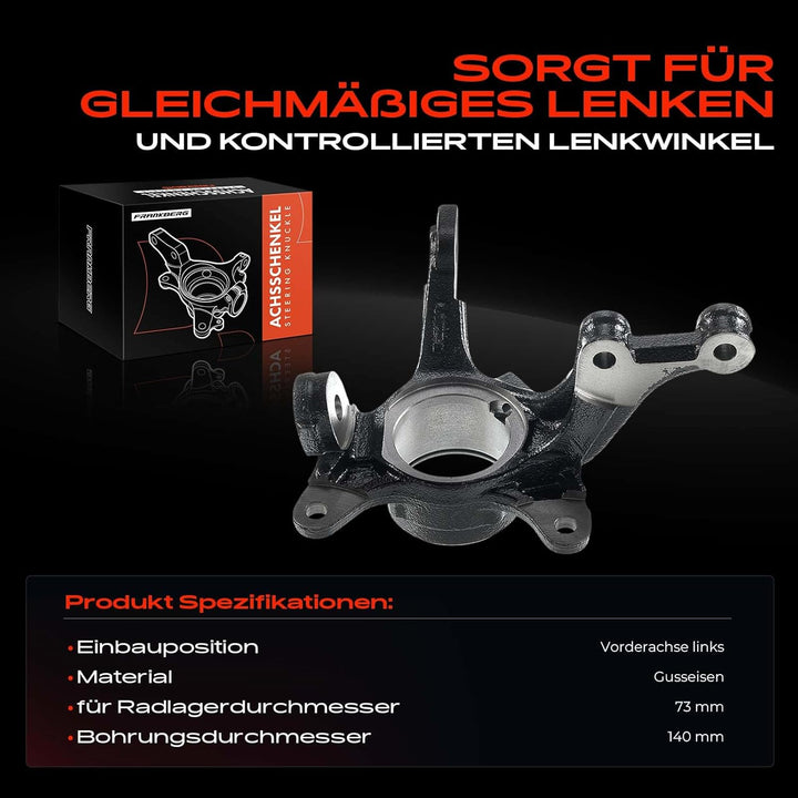 Achsschenkel Radaufhängung Vorne Links für Jazz II GD 1.2L 1.3L 1.5L 1.7L 2002-2008 51215-SAA-E10