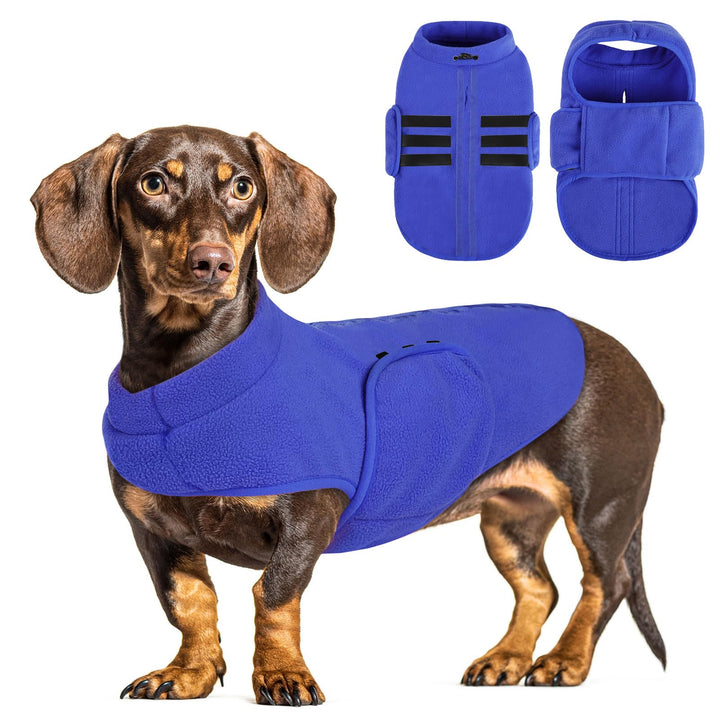 PUZAUKAL Hundepullover Fleece Weste Hundemäntel Winter Warmer Hundeweste für Kleine Hunde Weicher Fl