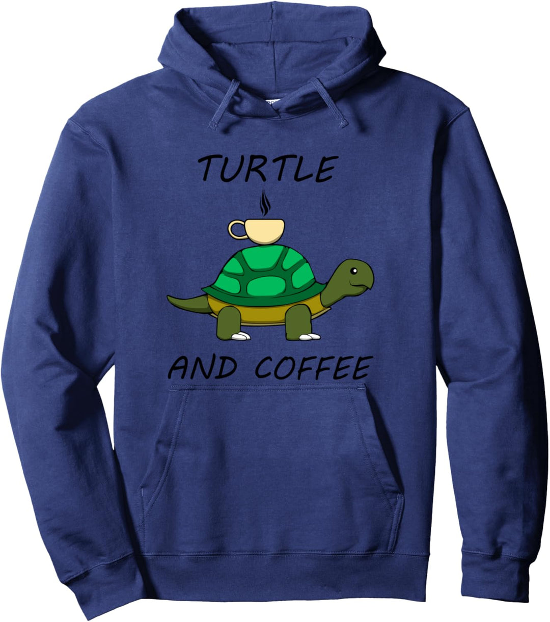 Kaffee und Schildkröten Haustier Büro Montag Pullover Hoodie