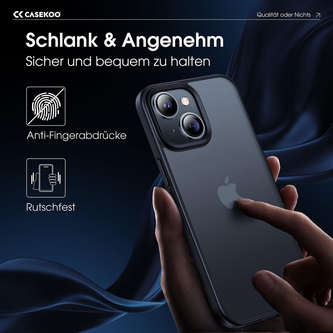 CASEKOO Matt Power für iPhone 15 Hülle [TOP Militärschutz] Stossfeste Kratzfeste Schutzhülle (Anti-F