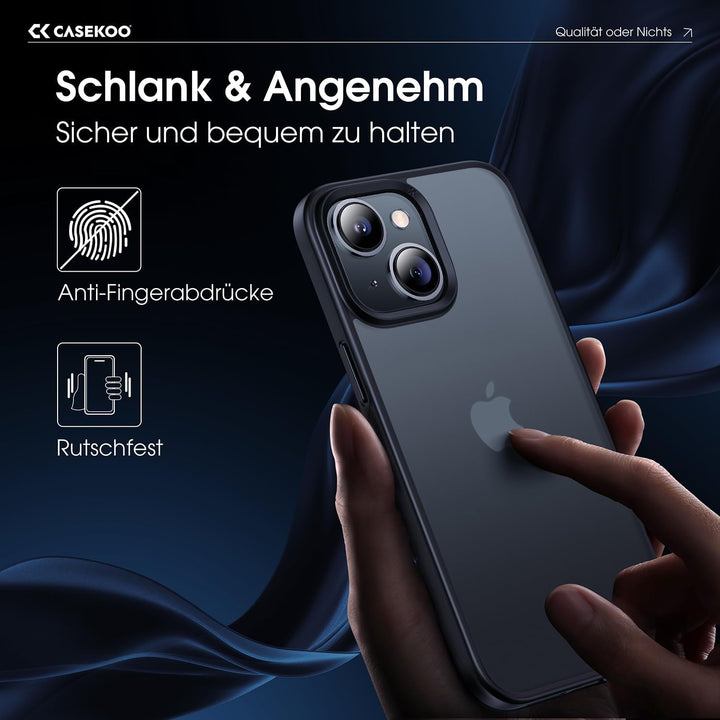 CASEKOO Matt Power für iPhone 15 Hülle [TOP Militärschutz] Stossfeste Kratzfeste Schutzhülle (Anti-F