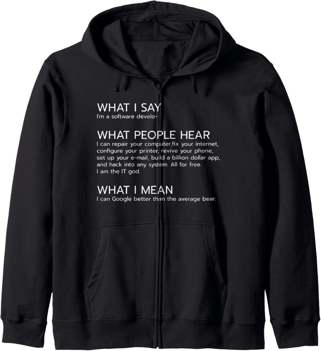 I am a Software Developer funny shirt Kapuzenjacke