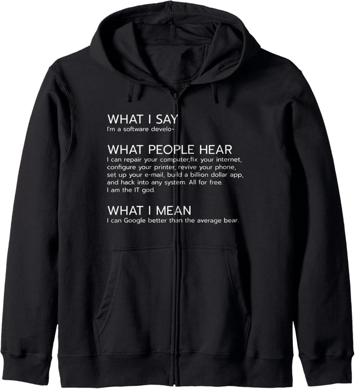 I am a Software Developer funny shirt Kapuzenjacke